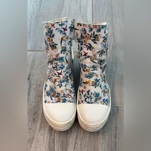 Johnny Was Feathered Friends High-Top Sneakers - Multicolor